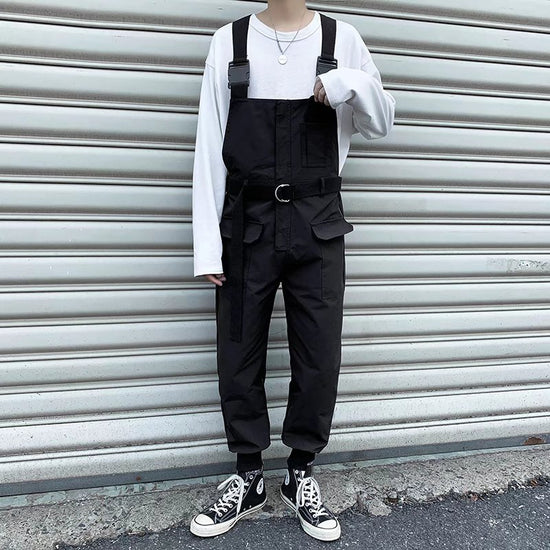 Loose Casual Wide Leg Retro Overalls Men